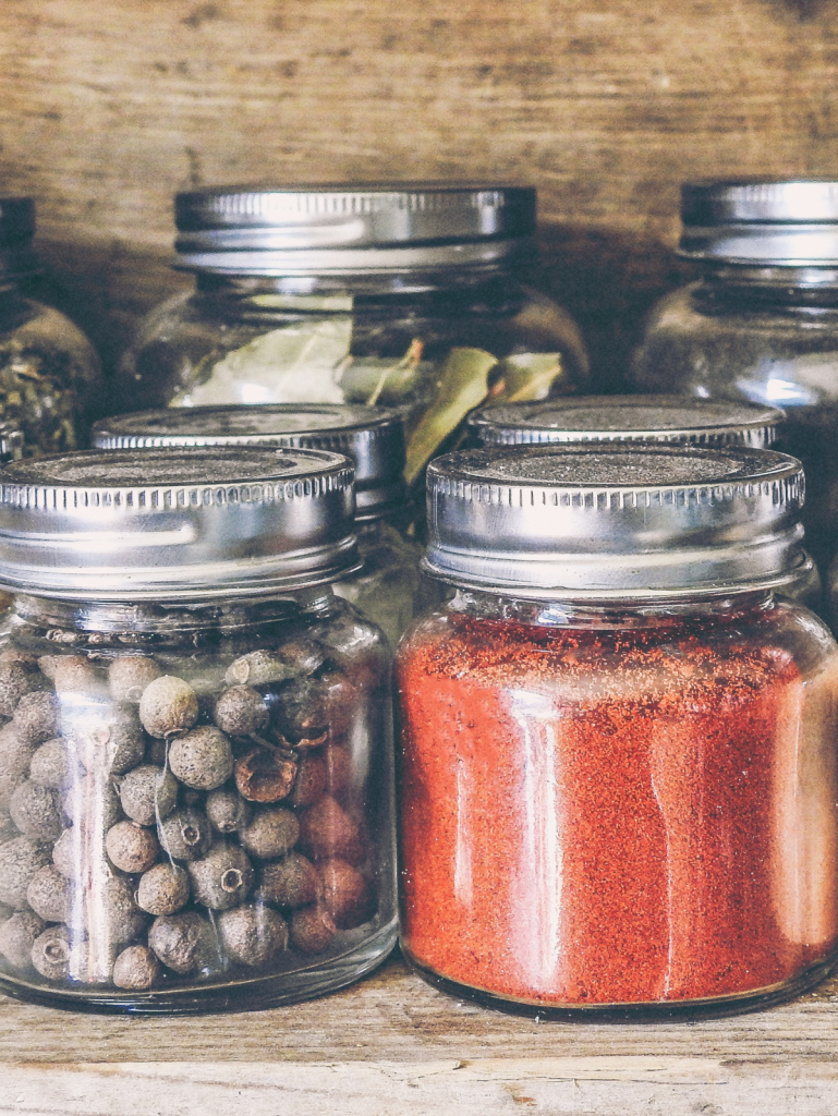 jars with herbs