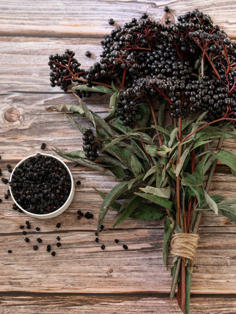 elderberry on a board