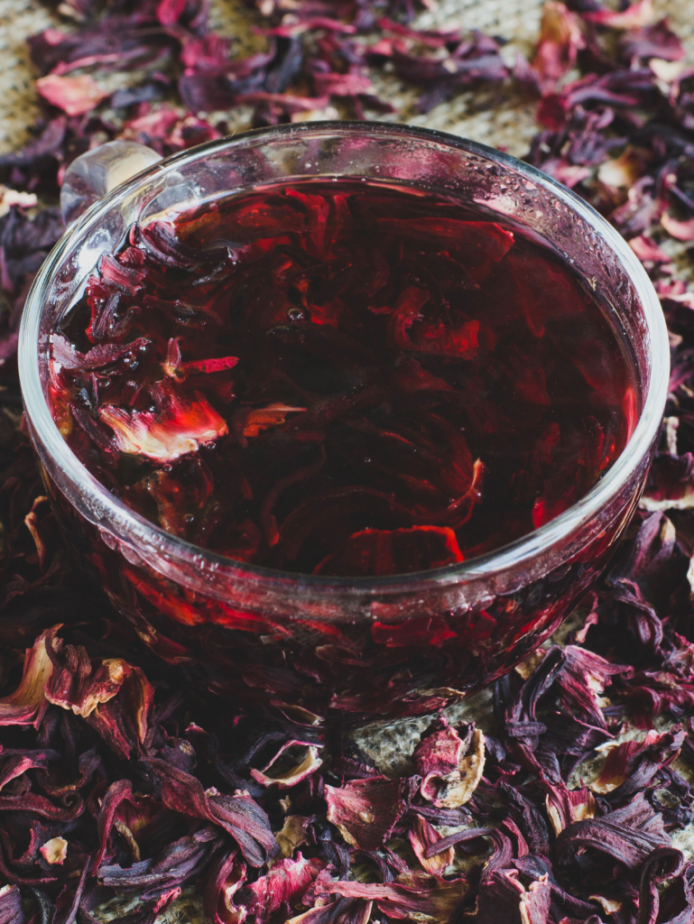 tea cup with dried flowers